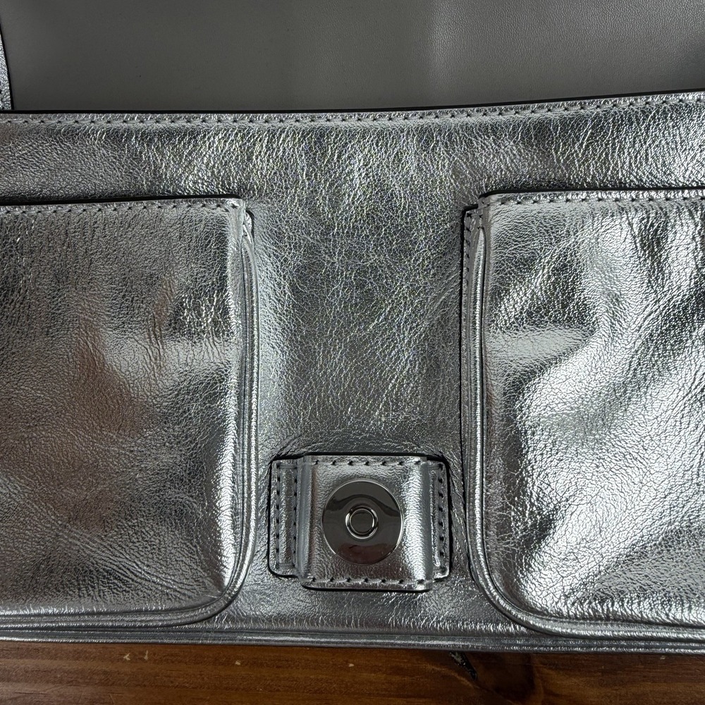 NWT Michael Kors Colby Medium Metallic Leather Shoulder Bag - Picture 8 of 13